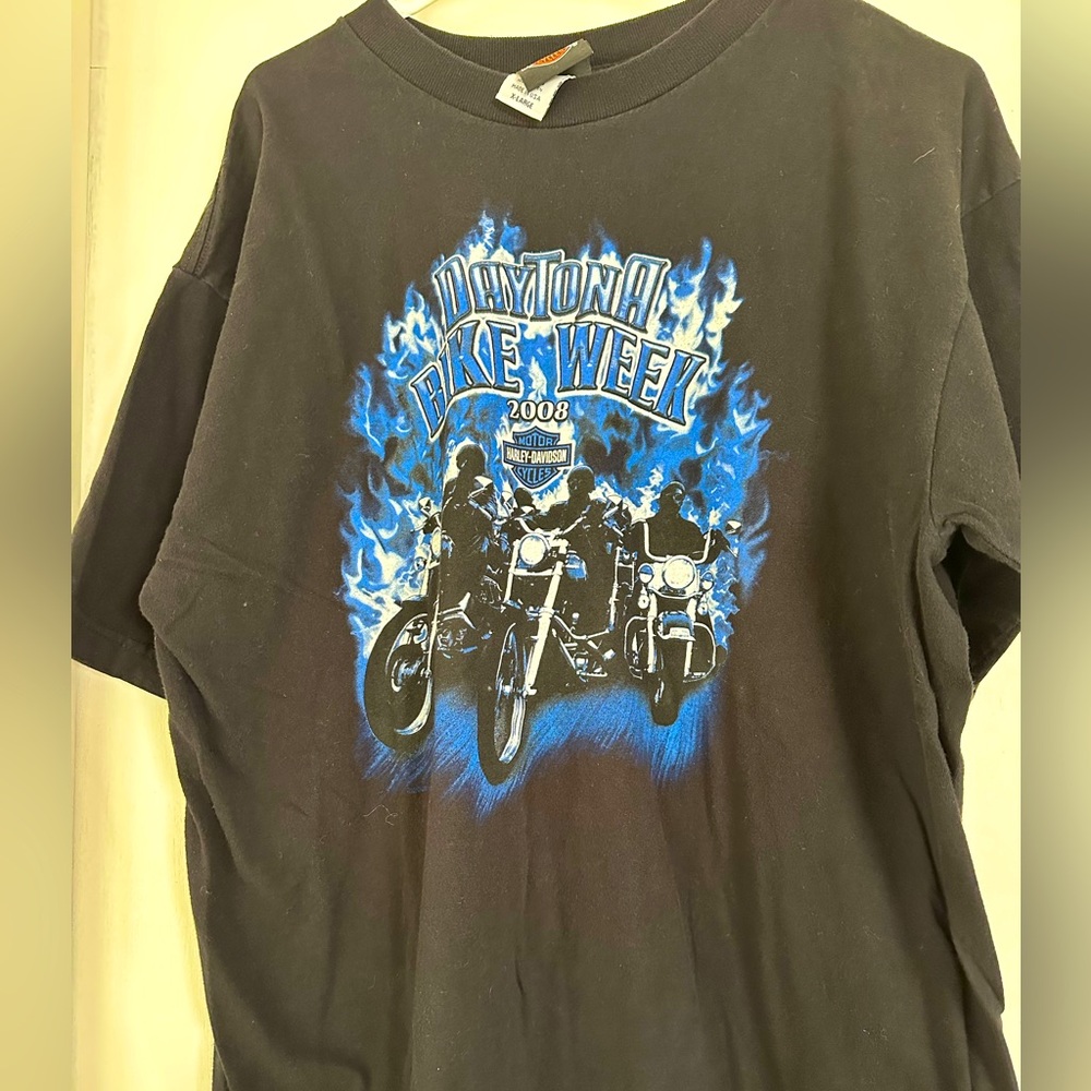Harley-Davidson Men’s X-Large Black 2008 Daytona Bike Week Short Sleeve T-Shirt